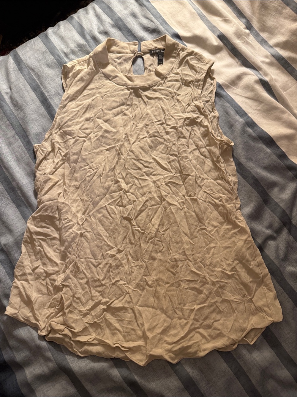Sleeveless Cream Shell Top - Lightweight Everyday Layer